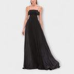 Mireille - Elegantní maxi šaty s plisováním a průstřihem