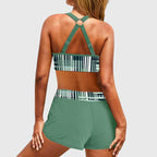 Lenka – Bikiny s vysokým pasem a žebrovaným designem