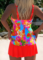 Eleanor - Elegantní květinové tankini plavkové šaty
