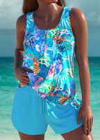 Trudy – Elegantní tankini s efektem plochého břicha a šortkami