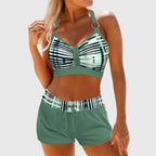 Lenka – Bikiny s vysokým pasem a žebrovaným designem