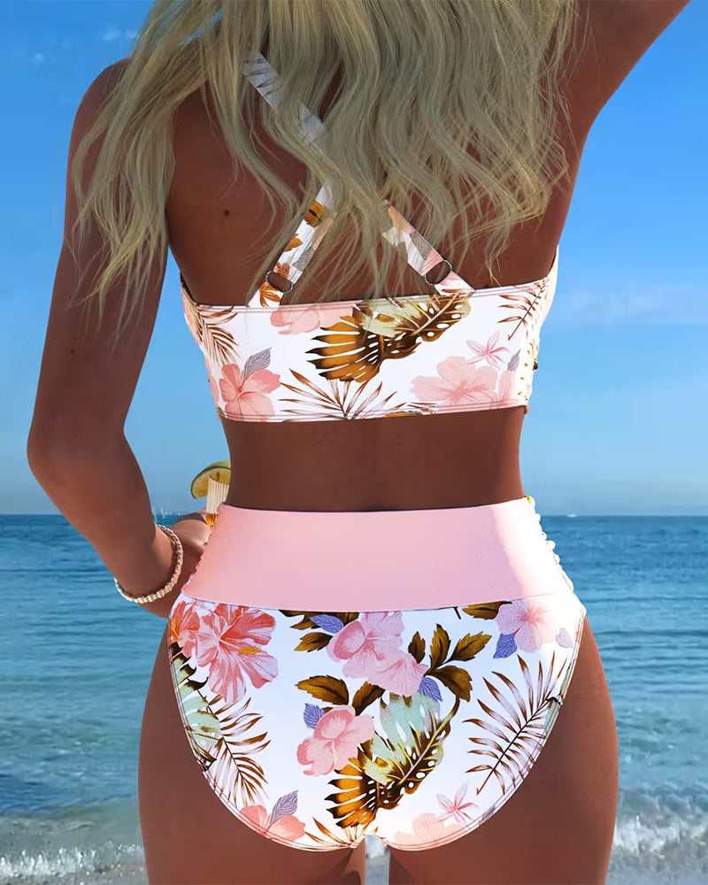 Jolina - Bikiny s květinovým vzorem a rozparkem