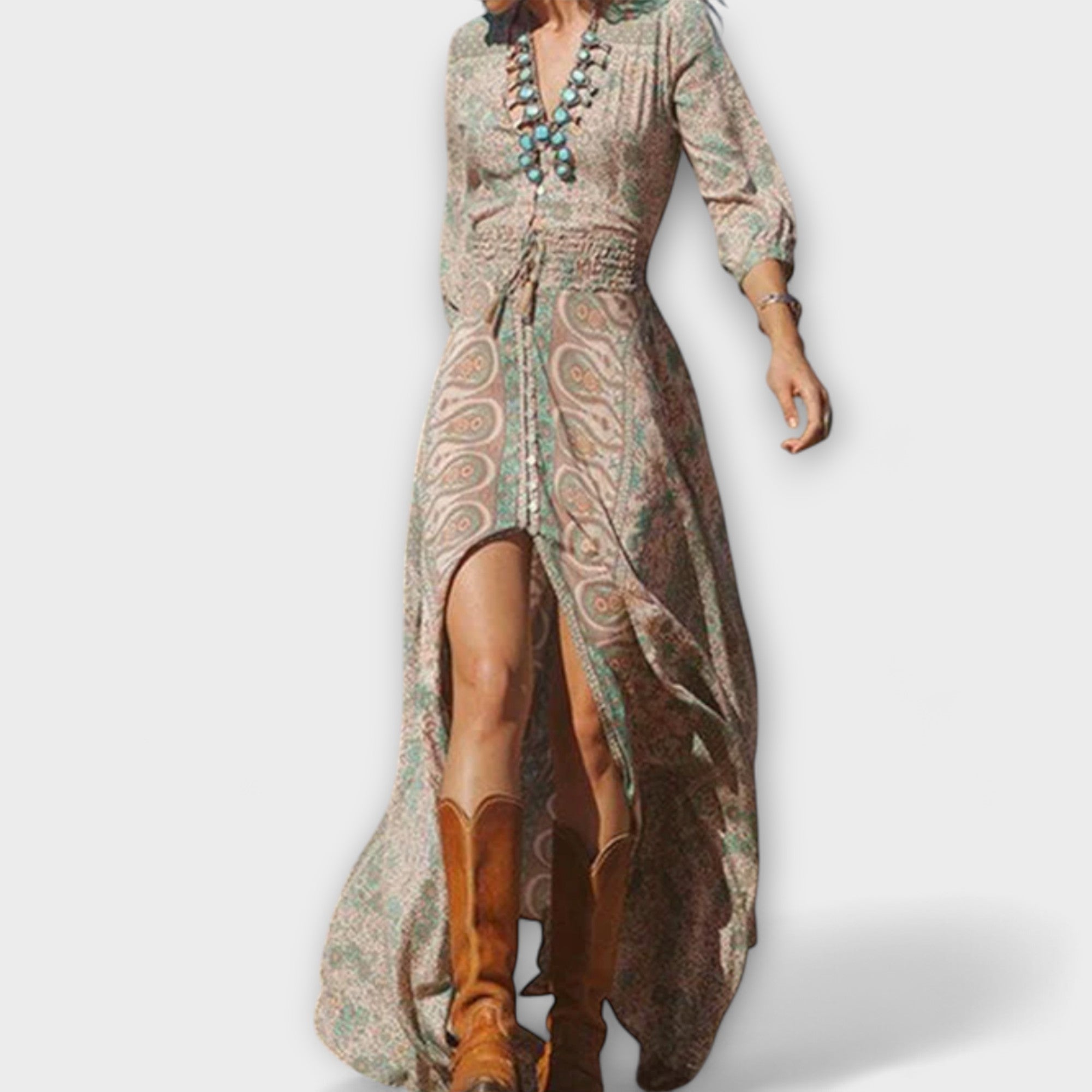 Pohodlné - Boho Maxi Šaty