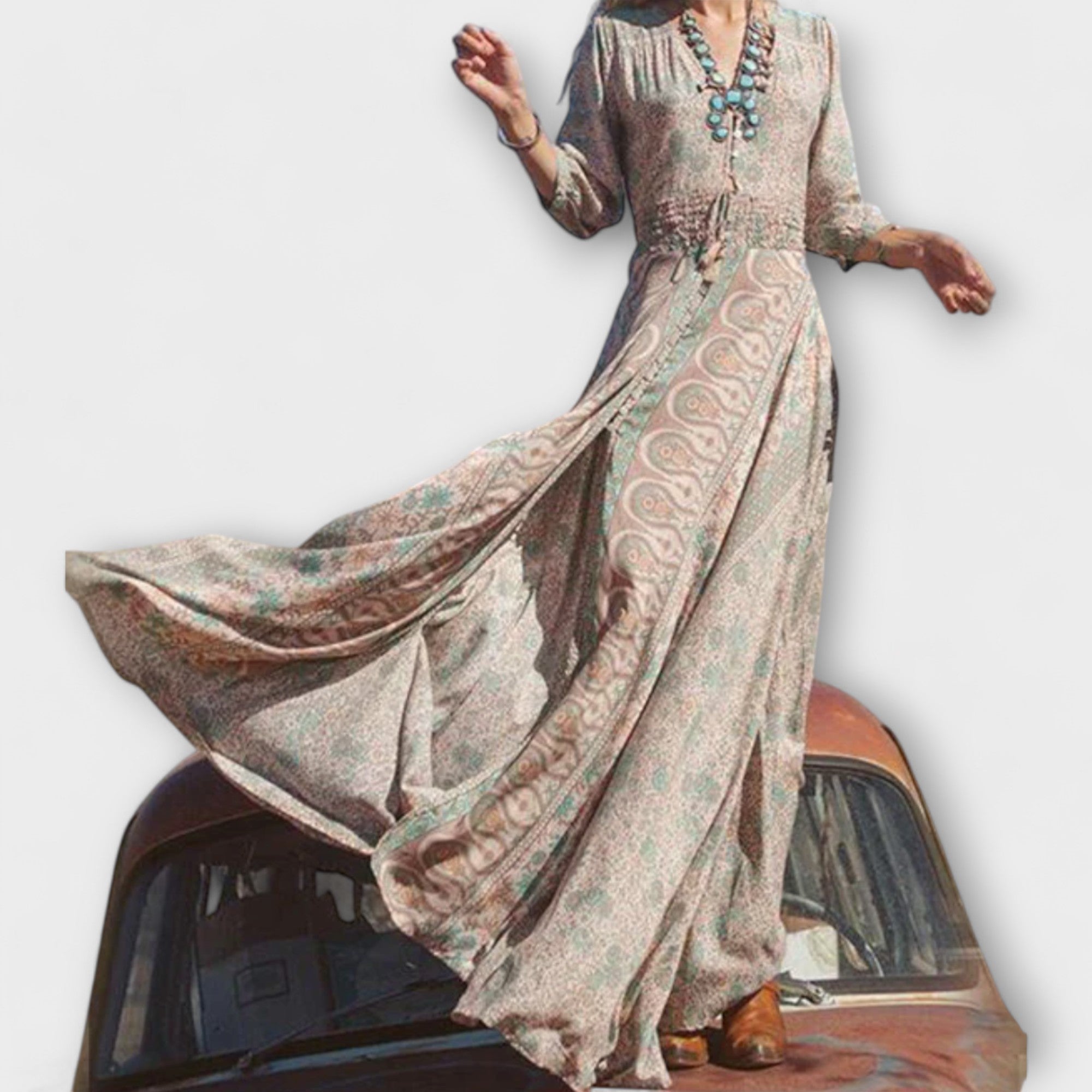 Pohodlné - Boho Maxi Šaty