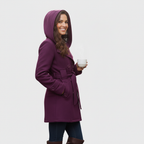 Evelyn - Elegantní kabát s kapucí a páskem