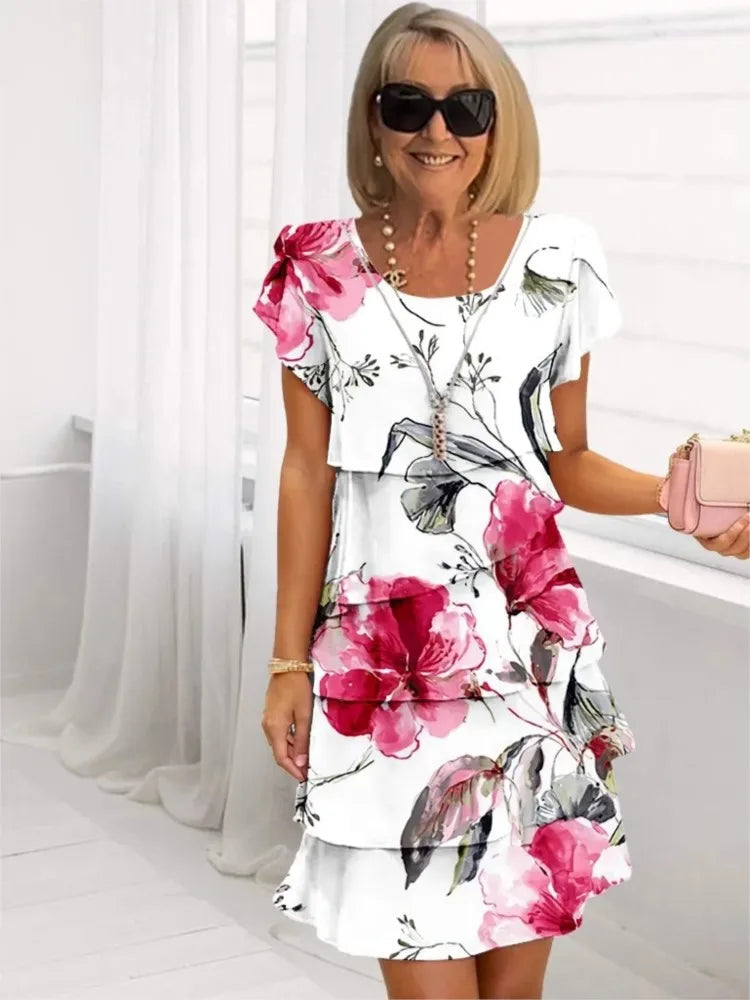Eliška - Elegantní splývavé šaty s volány