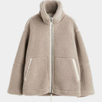 Petra – Dámský oversized teddy kabát na zip