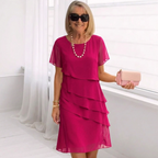 Julie - Elegantní splývavé šaty s volány
