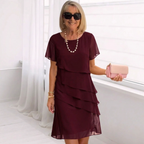 Julie - Elegantní splývavé šaty s volány