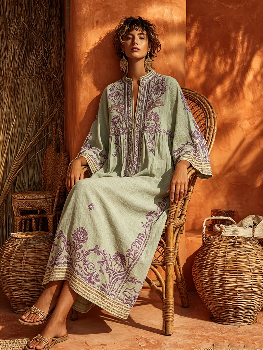 Amálie - Vyšívané boho šaty