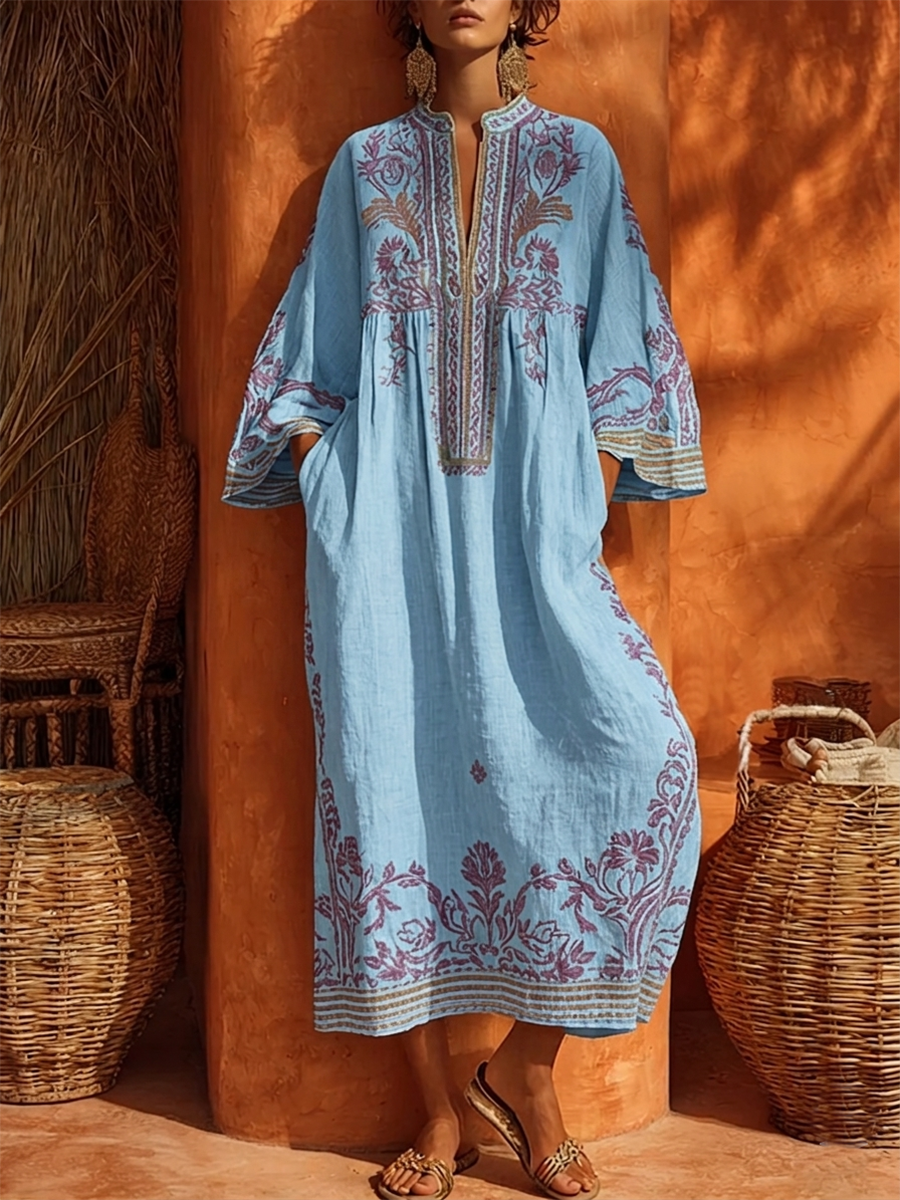 Amálie - Vyšívané boho šaty
